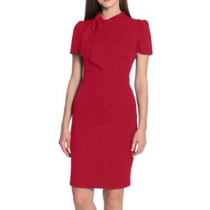 Maggy London Red Midi Dress